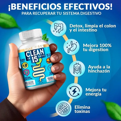 Clean15™ 2x1 Limpieza Completa Estomacal en 15 días - SuperHuman™ PG