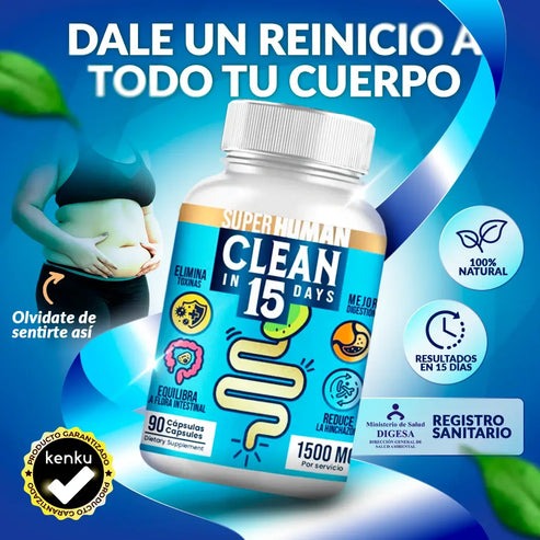 Clean15™ 2x1 Limpieza Completa Estomacal en 15 días - SuperHuman™ PG